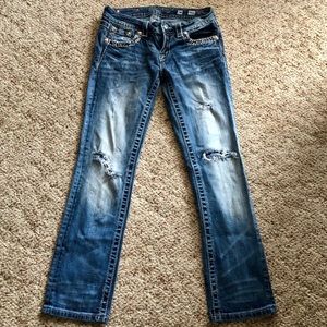 Miss Me Straight Leg Distressed Jeans